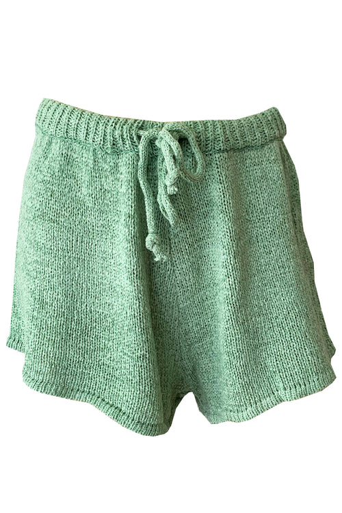 Amber Knit Shorts - Sage