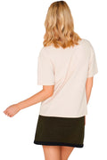 Apero Embroidered Tee - Beige