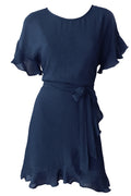 Avril Wrap Dress - Navy
