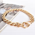 Chain Link Lover Necklace - Gold