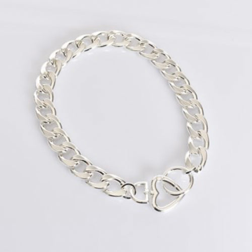 Chain Link Lover Necklace - Silver