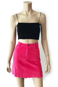 Margot Corduroy Skirt - Hot Pink